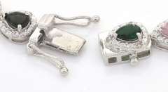 Inspiring Tourmaline & Diamond Bracelet in Sterling Silver
