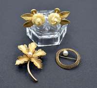 Vintage Marked 12K Gold Filled Jewelry, 3 Pc Lot