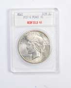 MS63 1927-S Peace Silver Dollar - Redfield - Graded Blanchard