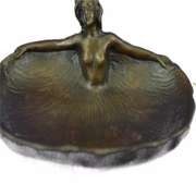 Soaking Dish Tray Nude Female Bronze Statue