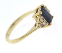 Amazing Yellow Gold Sapphire and Diamond Ring