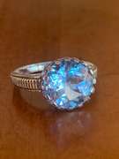7.0 Carat Blue Topaz Cocktail Ring
