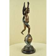 Angel Cupid with Torch of Victory Bronze Sculpture Mythical Art