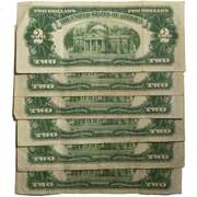 $ 2 1928 D E F G Series US Notes