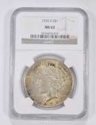 MS62 1935-S Peace Silver Dollar - Graded NGC