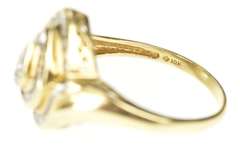 10K Yellow Gold 0.56 Ctw Diamond Pear Channel Statement Ring
