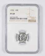 PF69 1952 Roosevelt Dime - Graded NGC