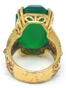 Sterling Silver Green Gemstone Ring