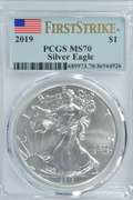 Flawless 2019 $1 Silver Eagle. PCGS MS70 FIRST STRIKE