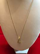 14k yellow gold chain with diamond pendant