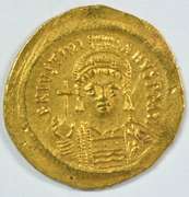 Mint Byzantine Gold Solidus of Justinian I, 527-565 AD