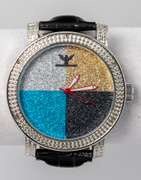Diamond King Four-Color Glitter-Dial Wrist Watch