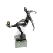 Modernist of Soccer Player Bronze Sculpture