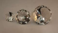 Clear Crystal Trio Diamonts - Set of 3