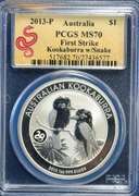 2013 P Australia Kookaburra w/snake First Strike  PCGS MS70