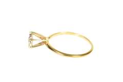 10K Yellow Gold Classic Diamond Round Cluster Promise Ring