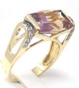 Fancy Cut Ametrine and Diamond Ring