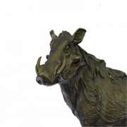 Wild Boar Animal Mascot Bronze Sculpture