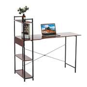Computer Laptop Desk with 4 Tiers Bookshelf