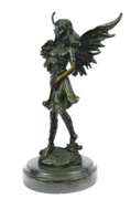 Angel of Love Holding bouquet of roses Bronze Sculpture