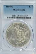 Very Choice BU 1880-O Morgan Silver Dollar. PCGS MS62