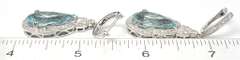 Aquamarine & Diamond 14K White Gold Dangle Earrings