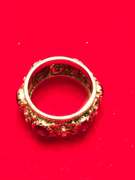 Ladies 14k vintage garnet ring/band