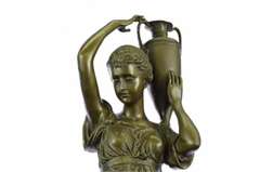 Victorian Lady with water Jug Bronze Sculpture
