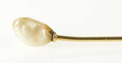 14K Yellow Gold Victorian Pearl Inset Boutonniere Wedding Stick Pin