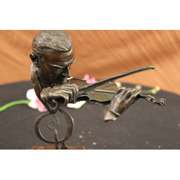 Man Playing Violin Bronze Sculpture