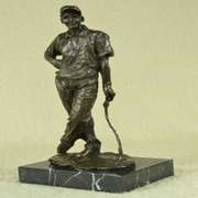 Champion Golfer Tiger Woods Bronze Sculpture