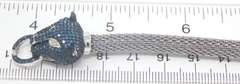 Sterling Silver Leopard Head Mesh Bracelet