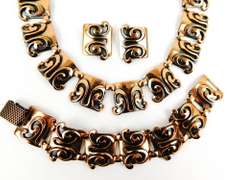 Vintage 3 Piece Copper Parure Jewelry Set