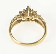 14K Yellow Gold 0.51 Ctw Marquise Sapphire Diamond Engagement Ring