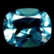 Brilliant 5.09ct cushion cut sky blue Topaz