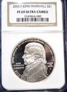 2005 P John Marshall Commemorative  PF 69 Ultra Cameo