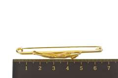 9K Yellow Gold Greyhound Racing Dog Breed Ornate Bar Pin/Brooch