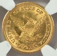 Virtual Gem BU 1904 US $2.50 Liberty Gold. NGC MS64
