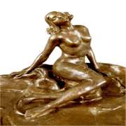 Special Circular Patina Jewelry Tray Bronze Sculpture