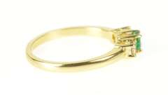 18K Yellow Gold 0.83 Ctw Emerald Diamond Accent Engagement Ring
