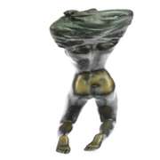 Nude Girl Beneath The Wind Bronze Sculpture