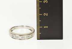 14K White Gold Princess Baguette Diamond Wedding Band Ring