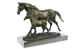 Detailed Bronze Horse Foal Figure