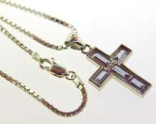 Sterling Silver Italy Milor Cross Necklace