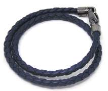 Tod's Blue Woven Double Wrap Bracelet