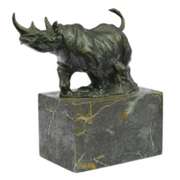 Rhino Bronze Figurine