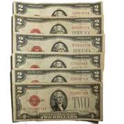 $ 2 1928 D E F G Series US Notes