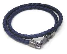 Tod's Blue Woven Double Wrap Bracelet