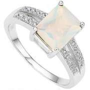 Created Ethiopian Opal Sterling Ring