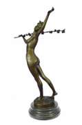 Nymph Calling into Forest Bronze Sculpture